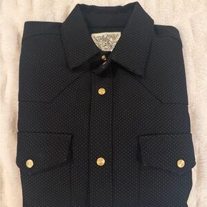 Ship John Townes Western Shirt - Black Sashiko
